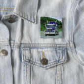 トラック恋人のための大きい装備の貨物自動車及びトラック 缶バッジ (インサイチュ)