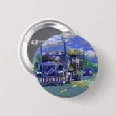 トラック恋人のための大きい装備の貨物自動車及びトラック 缶バッジ (正面&裏面)