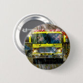 トラック恋人のための大きい装備の貨物自動車及びトラック 缶バッジ (正面&裏面)