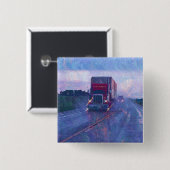 トラック恋人のための大きい装備の貨物自動車及びトラック 缶バッジ (正面&裏面)