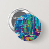 トラック恋人のための大きい装備の貨物自動車及びトラック 缶バッジ (正面&裏面)