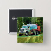 トラック恋人のための大きい装備の貨物自動車及びトラック 缶バッジ (正面&裏面)