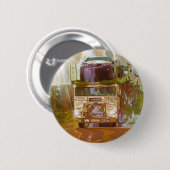 トラック恋人のための大きい装備の貨物自動車及びトラック 缶バッジ (正面&裏面)