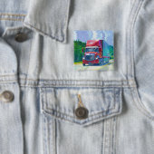 トラック恋人のための大きい装備の貨物自動車及びトラック 缶バッジ (インサイチュ)