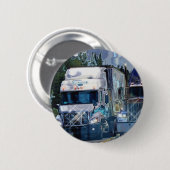 トラック恋人のための大きい装備の貨物自動車及びトラック 缶バッジ (正面&裏面)