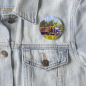 トラック恋人のための大きい装備の貨物自動車及びトラック 缶バッジ (インサイチュ)