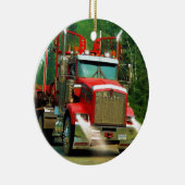 トラック愛好家のための大型トラックとハイウェイアート セラミックオーナメント (右)