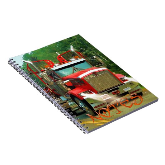 トラック愛好家のための大型トラックとハイウェイアート ノートブック (右側)