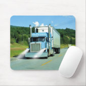 トラック愛好家のための大型トラックとハイウェイアート マウスパッド (マウス)