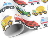 トラック愛好家の光沢ラッピング紙 ラッピングペーパー (ロールコーナー)