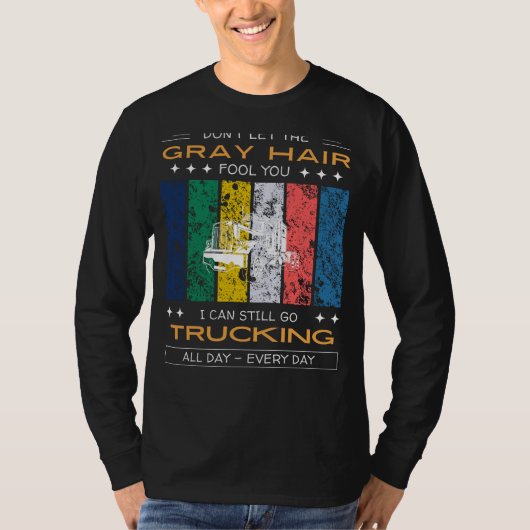 トラック愛好家Tシャツ - グレイ・ヘア、ロード・ウォリアー Tシャツ (正面)