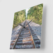 トラック時計の下 スクエア壁時計 (傾斜)