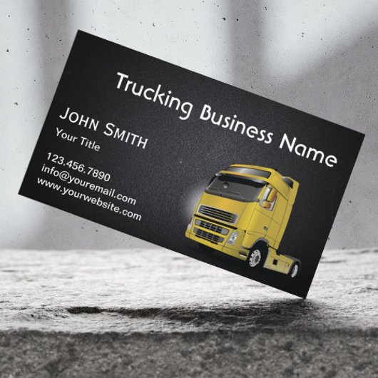 トラック牽引プロフェッショナルダークレザー 名刺