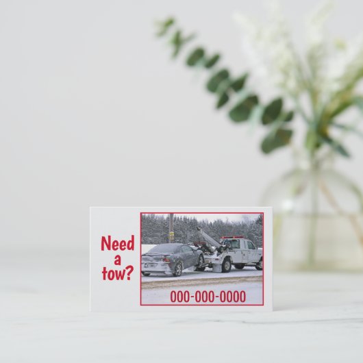 トラック牽引業務 名刺 (スタンド正面)