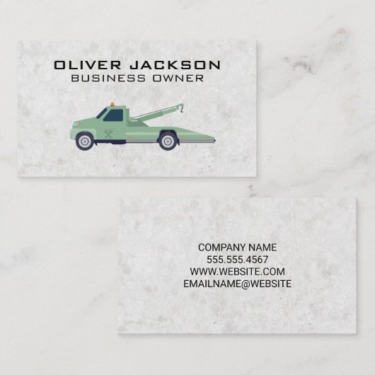 トラック牽引業務 | 建築 名刺 (正面/裏面)