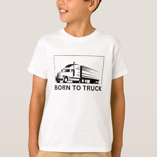 トラック生まれへ(黒) Tシャツ (正面)