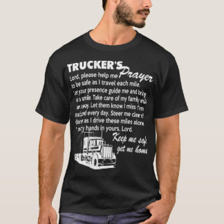 トラック祈りの言葉トラック運転手ギフト男性へと Tシャツ