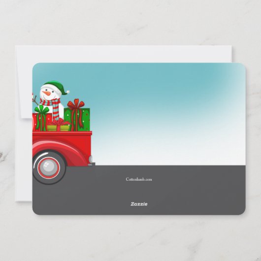 トラック移動カードでのプレゼントのサンタデリバリ シーズンカード (裏面)