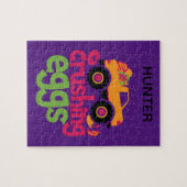 「トラック粉砕エッグ」パーソナライズされたパズル ジグソーパズル (横)