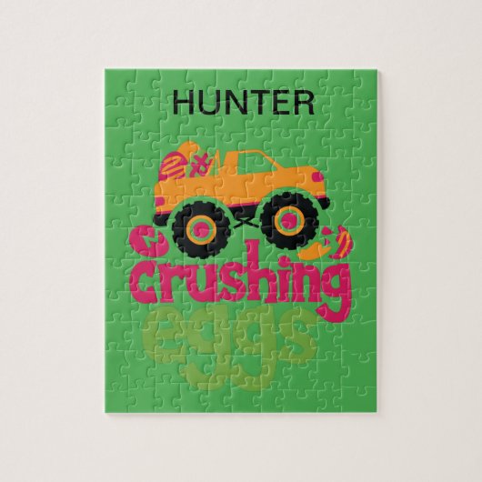 「トラック粉砕エッグ」パーソナライズされたパズル ジグソーパズル (縦)