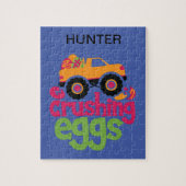 「トラック粉砕エッグ」パーソナライズされたパズル ジグソーパズル (縦)