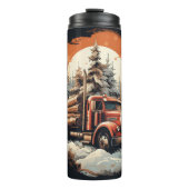 トラック素朴の冬の日没を記録 タンブラー (正面)