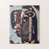 トラック素朴グランジ- Aヴィンテージ美しい ジグソーパズル (縦)