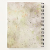 トラック素朴ワイルドフラワーウォータカラーヴィンテージブライダル ノートブック (裏面)