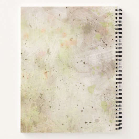 トラック素朴ワイルドフラワーウォータカラーヴィンテージブライダル ノートブック (裏面)