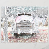 トラック素朴ヴィンテージホワイトグレーレトロ動揺して (正面)