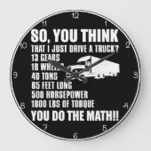 トラック考えを運転するだけ? ラージ壁時計 (正面)