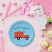 トラック誕生日パーティー ペーパープレート (パーティー)