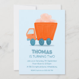 トラック誕生日招待状、任意の年齢 招待状