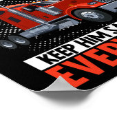 トラック賛美の運転手が道路に私のトラックを出る ポスター (角)