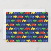 トラック赤ちゃんシャワーダンプトラックボーイ 招待状 (裏面)