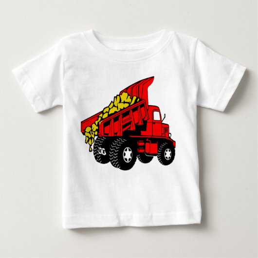 トラック赤 | 子供たち ベビーTシャツ (正面)