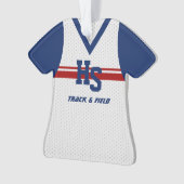 トラック走のスポーツジャージと写真 オーナメント (正面)