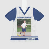 トラック走のスポーツジャージと写真 オーナメント (裏面)