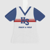トラック走のスポーツジャージと写真 オーナメント (正面)