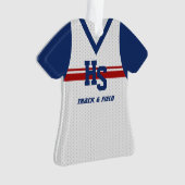 トラック走のスポーツジャージと写真 オーナメント (正面)