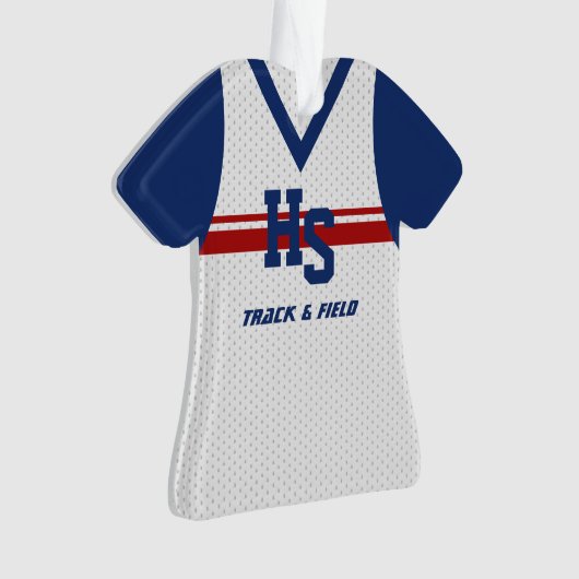 トラック走のスポーツジャージと写真 オーナメント (正面)