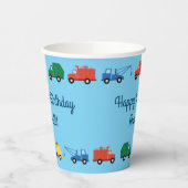 トラック車かわいい1st誕生日パーティーキッズ 紙コップ (左)