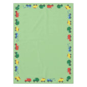 トラック車かわいい1st誕生日パーティーテーマ テーブルクロス (正面)