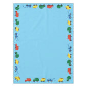 トラック車かわいい1st誕生日パーティーテーマ テーブルクロス (正面)