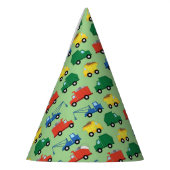 トラック車かわいい1st誕生日パーティーテーマ パーティーハット (左)