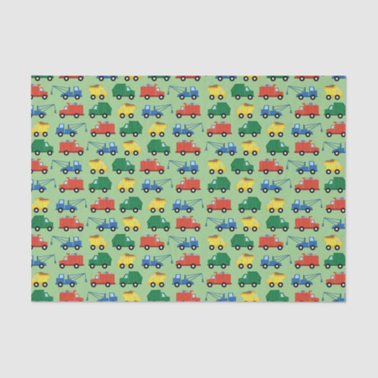 トラック車かわいい1st誕生日パーティーテーマ 薄葉紙 (正面)