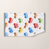 トラック車バス車おもしろい少年 バスタオルセット (ハンドタオル)