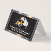 トラック輸送サービス |メタリック縁ど 名刺 (正面)