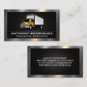 トラック輸送サービス |メタリック縁ど 名刺 (正面/裏面)