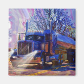 トラック輸送タンカーのトラック重量輸送ギフト マグネット (正面)